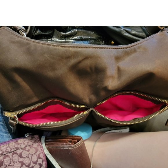 Dooney and Bourke Brown Nylon Zip Purse - Picture 6 of 12